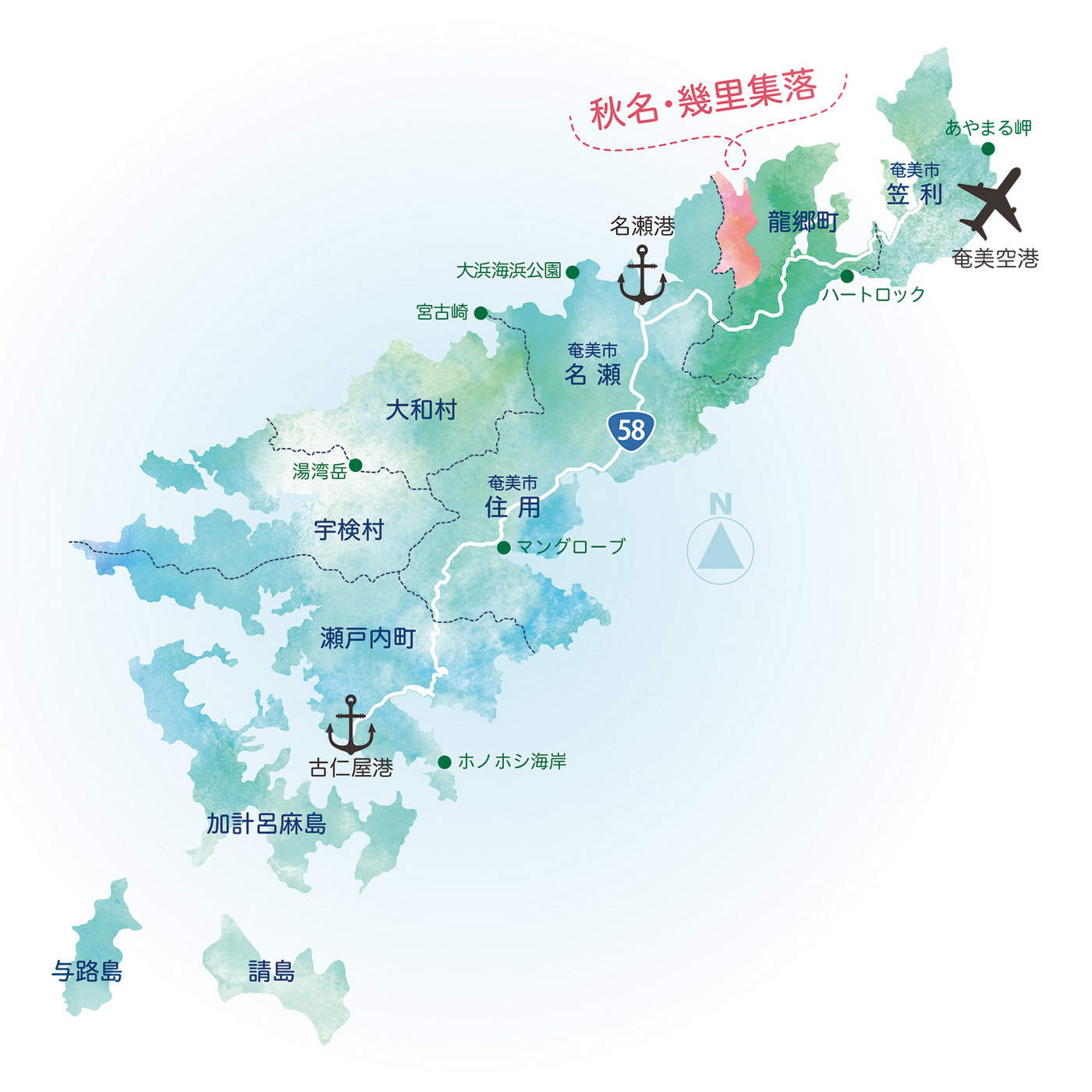 奄美市内地図 – 奄美大島 グーグルマップ – BREQ